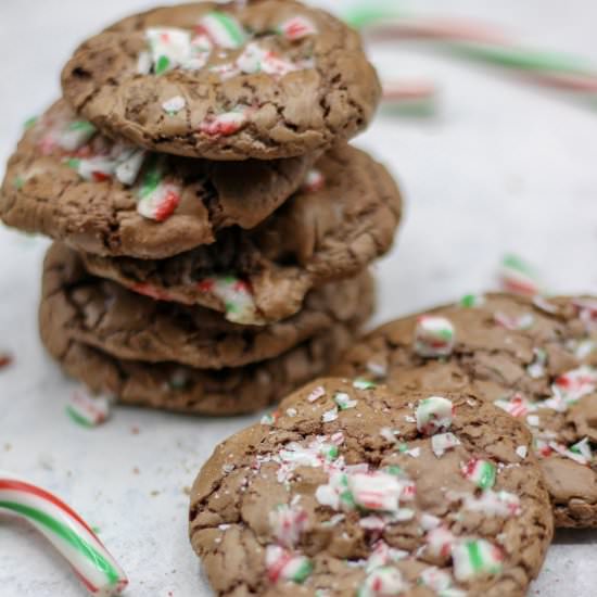 Chocolate Peppermint Crinkles - Recipe photo by Butternut Lane