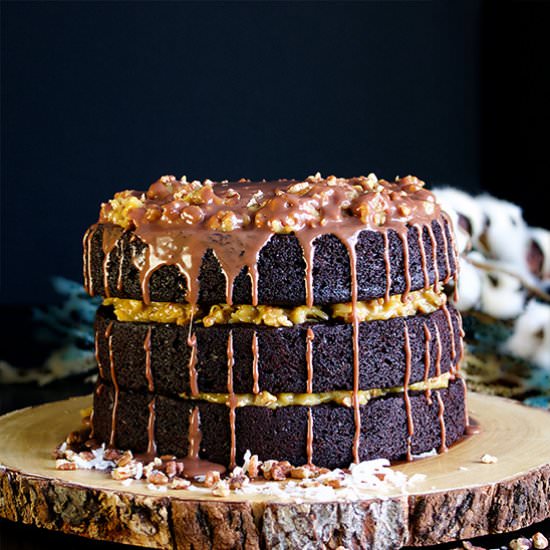 Rich German Chocolate Cake - Recipe photo by BatterandDough