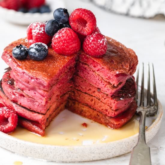 Pink Pancakes - Recipe photo by feelgoodfoodie1