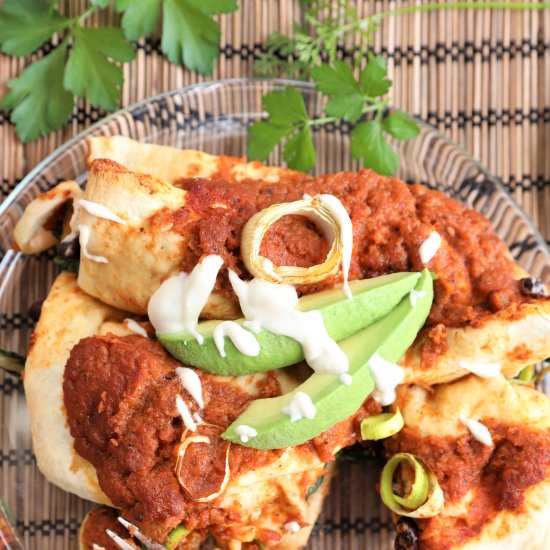 Butternut Black Bean Enchilada - Recipe photo by greenschemetv