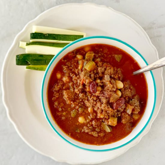 Protein Packed Chili - Recipe photo by Fat Girl Happy