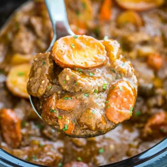 Ultimate Slow Cooker Beef Stew - Recipe photo by peasandpeonies
