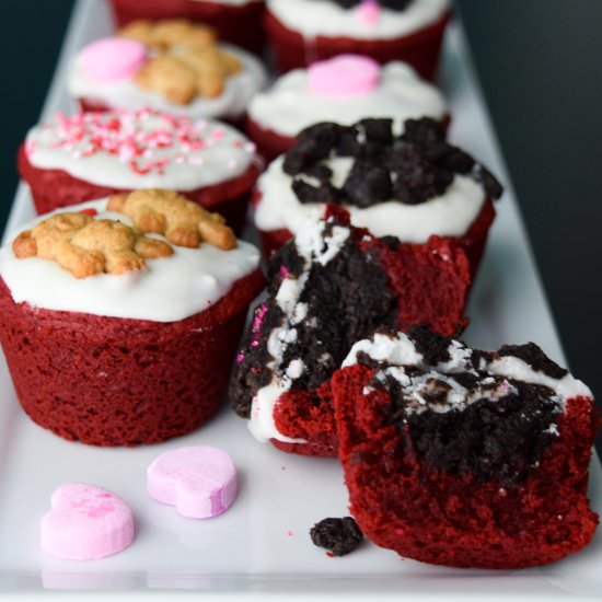 Red Velvet Oreo Valentine Cups - Recipe photo by Cuts and Crumbles
