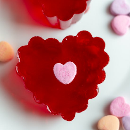 Valentine's Day Jello Jigglers - Recipe photo by Healthy World Cuisine