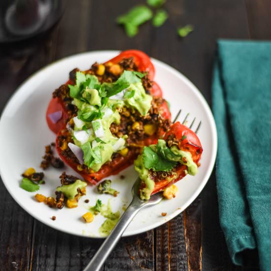 Vegan Stuffed Peppers - Recipe photo by plantandvine
