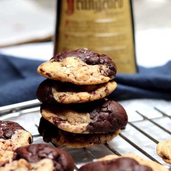 Boozy Chocolate Hazelnut Cookies - Recipe photo by chapiskitchen