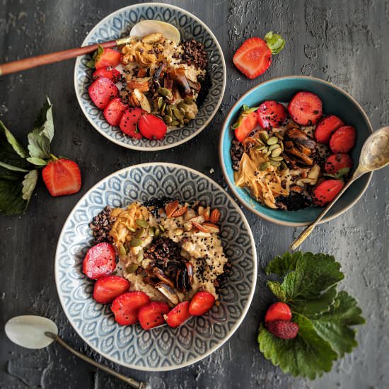 Oats Porridge Bowl - Recipe photo by fitfoodiediary