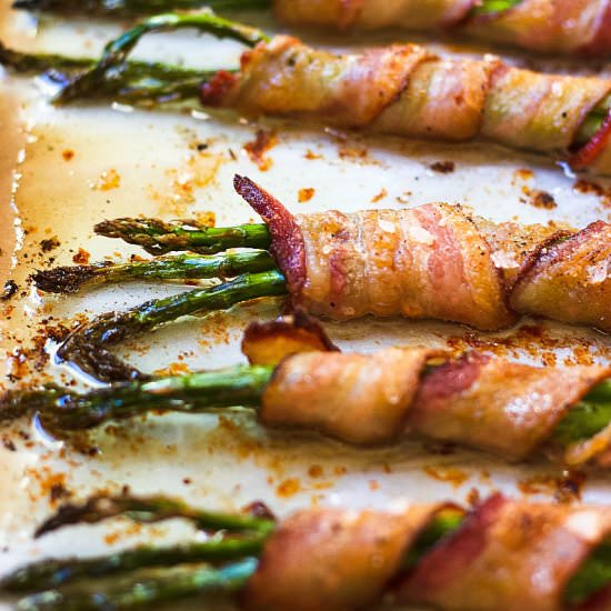 Bacon Wrapped Asparagus - Recipe photo by Garden in the kitchen