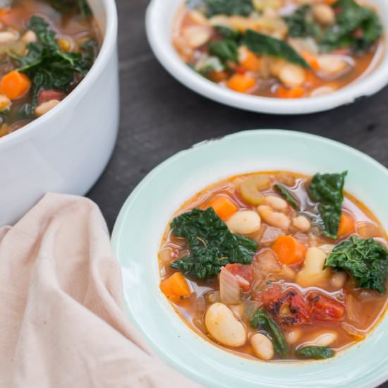 White Bean Kale & Chard Soup - Recipe photo by mixed and measured