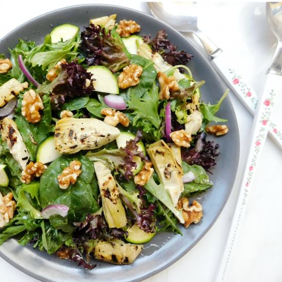 Griddled Artichoke and Walnut Salad - Recipe photo by a new green leaf