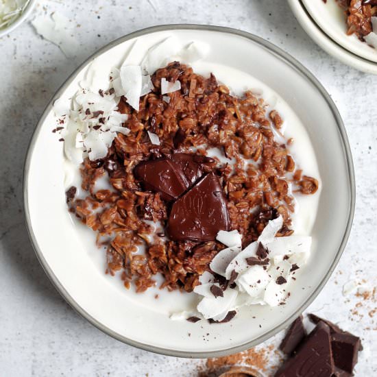 Chocolate Coconut Cauliflower Oats - Recipe photo by themindfulhapa