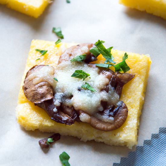 Baked Polenta Squares - Recipe photo by ItalianRecipeBook
