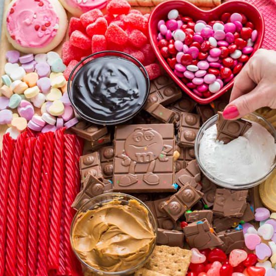 galentine’s day dessert charcuterie - Recipe photo by Strawberry Blondie Kitchen