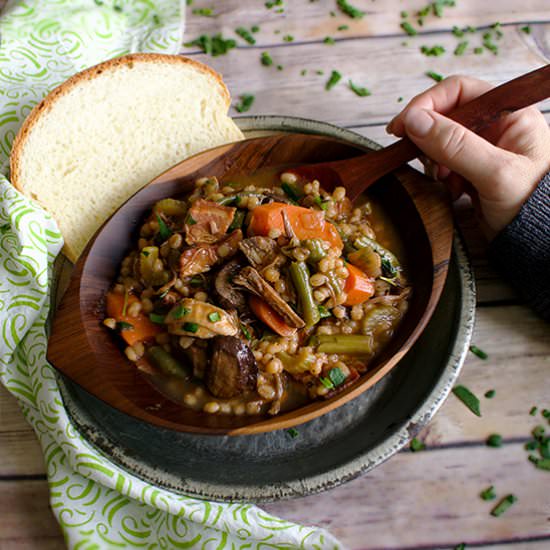 Beef and Barley Soup with Bacon - Recipe photo by A Little and A Lot