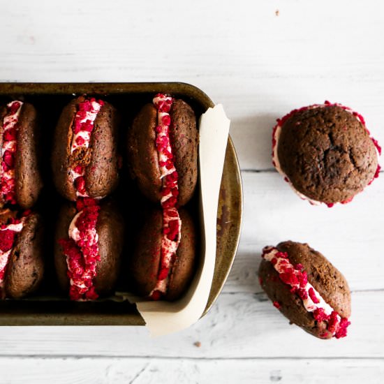 Chocolate Raspberry Gobs - Recipe photo by pageandplate