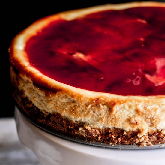 Strawberry Swirl Cheesecake - Recipe photo by Sweet Tea and Thyme