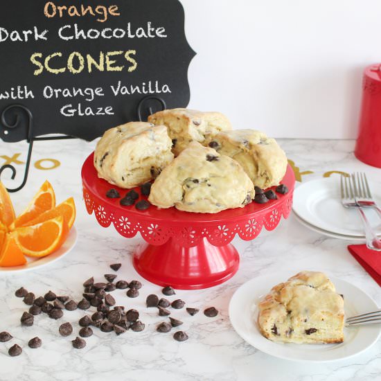 Orange Dark Chocolate Chip Scones - Recipe photo by SouthernMomLoves