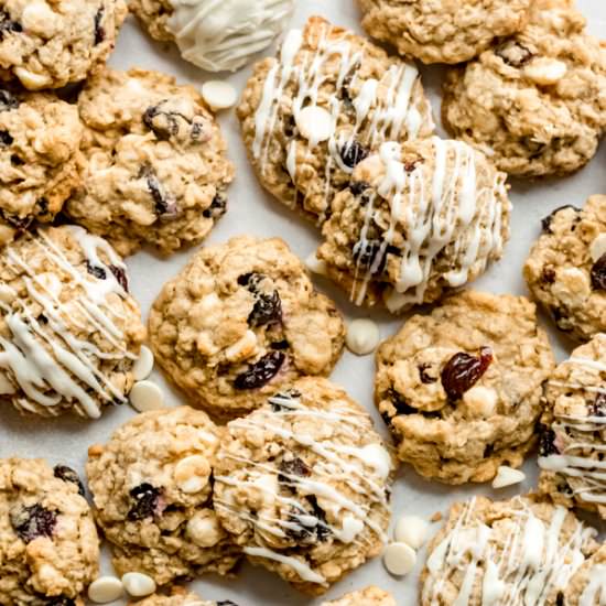 White Chocolate Oatmeal Cookies - Recipe photo by bluebowlrecipes