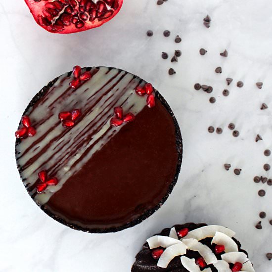 WEISS POMEGRANATE CHOCOLATE TART - Recipe photo by worldly_treat