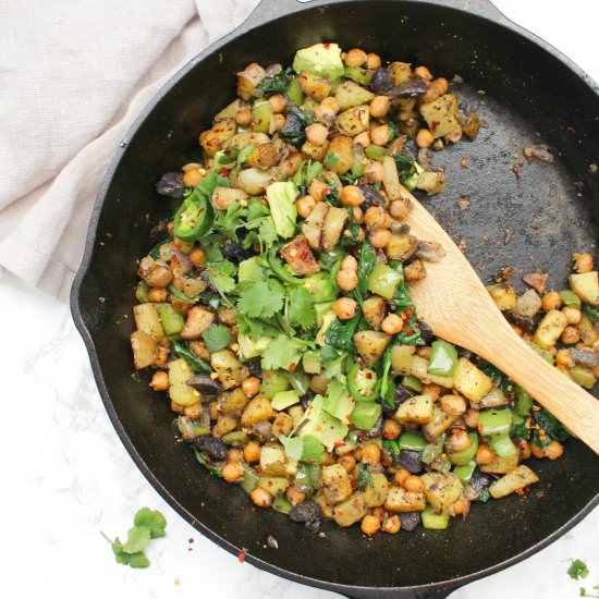 Vegan Chickpea Potato Hash - Recipe photo by This Savory Vegan