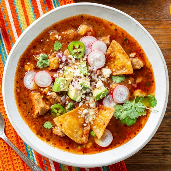 Slow-Cooker Pork Posole - Recipe photo by Savingroomfordessert