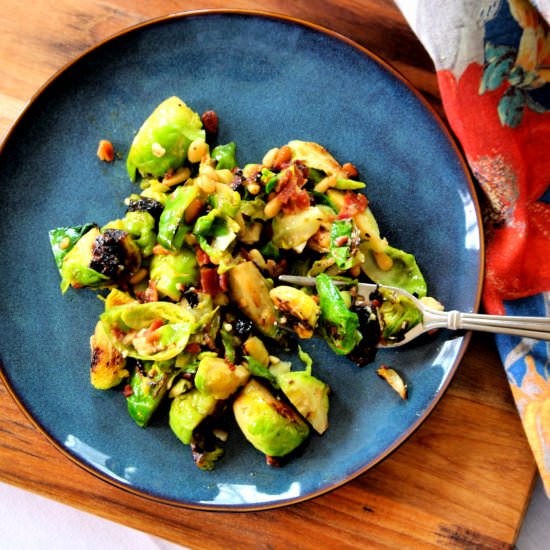 Pan-Seared Brussels Sprouts - Recipe photo by Savored Joy