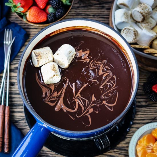 dark chocolate fondue bar - Recipe photo by Give it Some Thyme