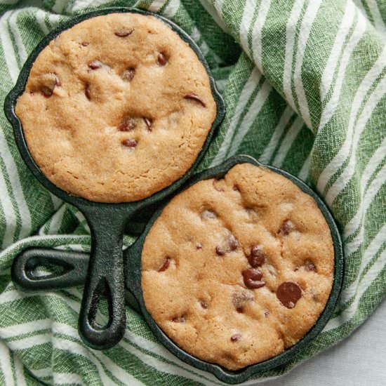 Mini Skillet Cookies for Two - Recipe photo by slumberandscones