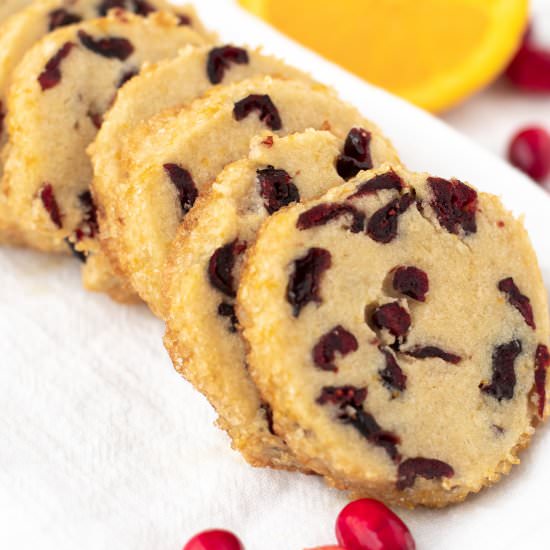 Cranberry Orange Shortbread Cookies - Recipe photo by kickassbaker