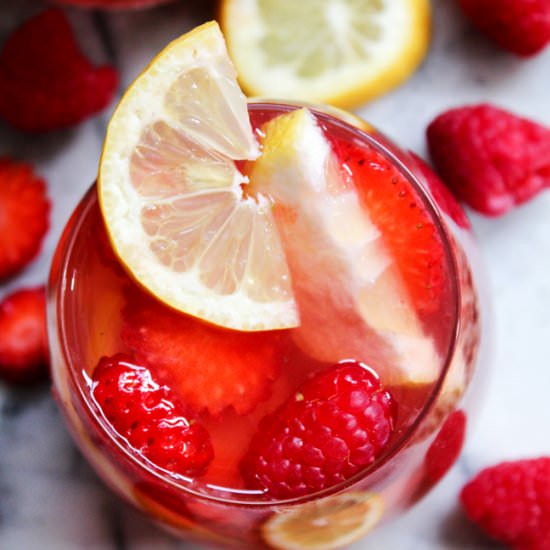 Rosé Sangria - Recipe photo by Horses &amp; Heels