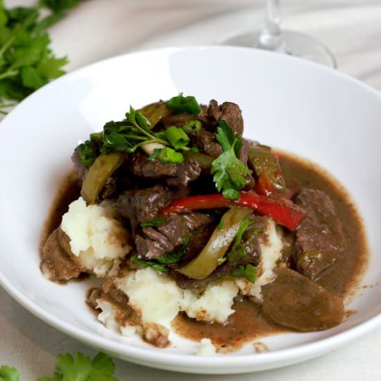 Easy Pepper Steak - Recipe photo by DeliciousbyDesign