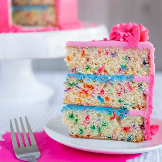Homemade Funfetti Cake - Recipe photo by SugarSpicesLife