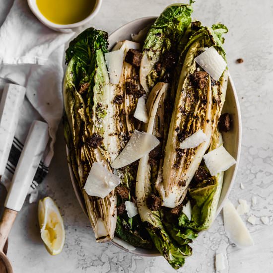 grilled romaine salad - Recipe photo by wellseasonedstudio