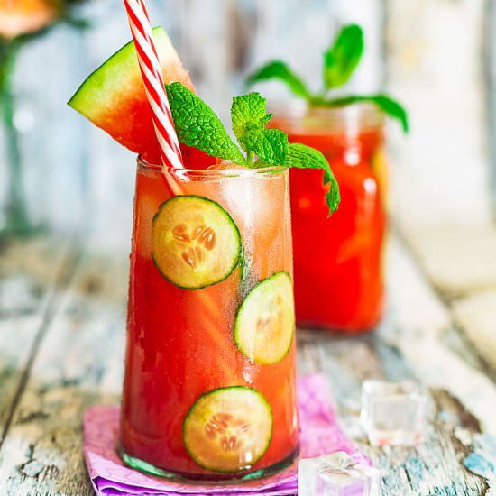 watermelon cucumber soda - Recipe photo by cookingwithlei