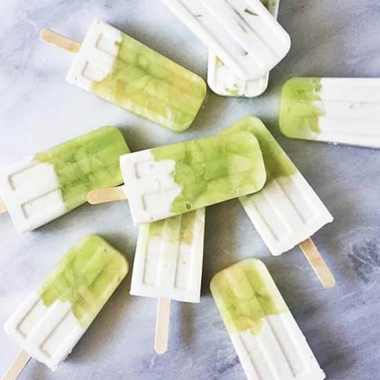 Honeydew Vanilla Yogurt Popsicles - Recipe photo by goodiegoodieglutenfree
