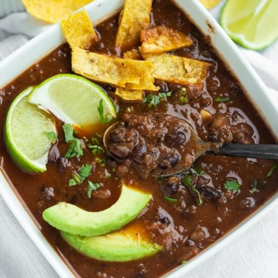 Vegan Black Bean Soup - Recipe photo by TheVegan8