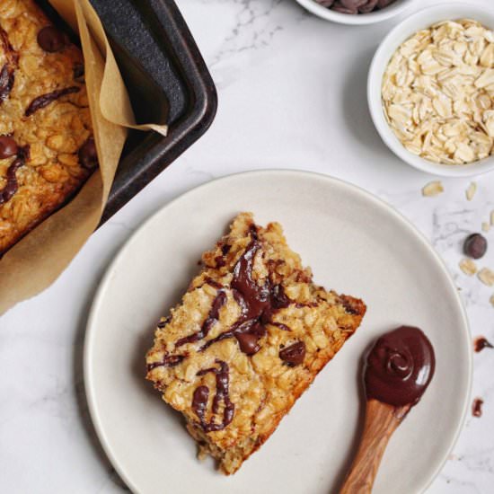 Tahini Chocolate Chip Baked Oatmeal - Recipe photo by themindfulhapa
