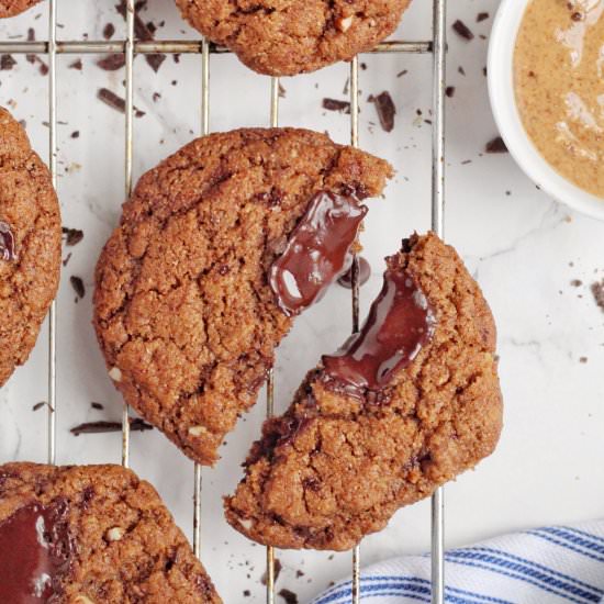 GF Almond Butter Chocolate Cookies - Recipe photo by themindfulhapa