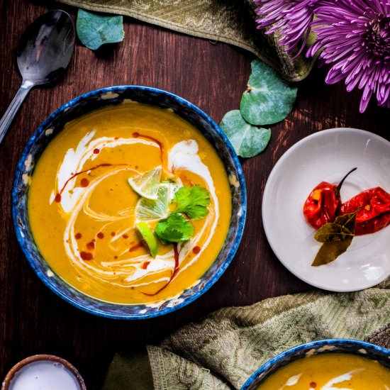Curried Butternut Corn Chowder - Recipe photo by rhubarbandcod