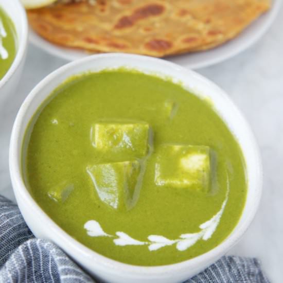 PALAK PANEER - Recipe photo by The Greedy Belly