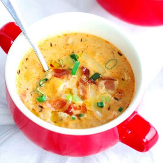 Kicked Up Creamy Clam Chowder - Recipe photo by That Spicy Chick