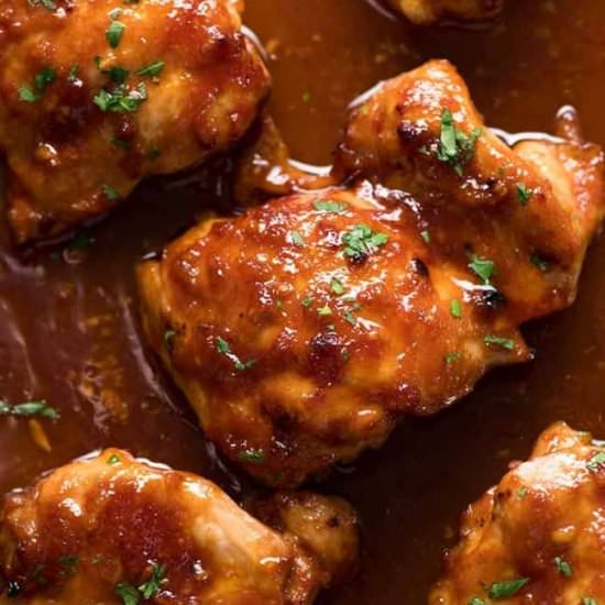 Sticky Baked Chicken Thighs - Recipe photo by RecipeTin Eats