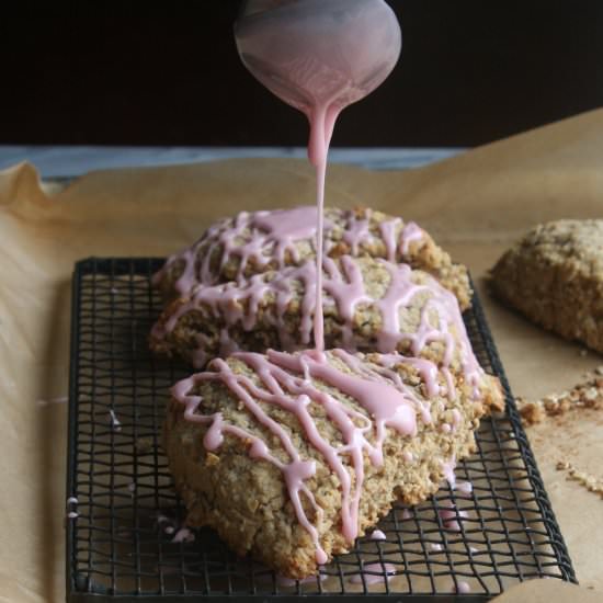 Oat Scones with Blood Orange glaze - Recipe photo by cakebloom