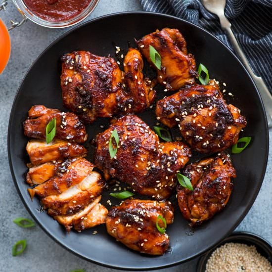 STICKY KOREAN CHICKEN - Recipe photo by Theflavoursofkitchen