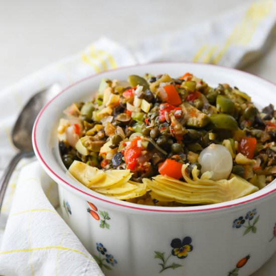 Muffuletta Olive Salad - Recipe photo by garlic and zest