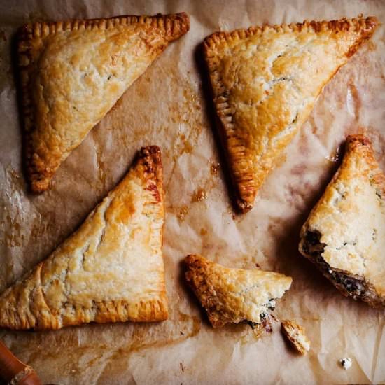 SPANAKOPITA – SPINACH PIES - Recipe photo by The Cosmic Cookie Jar