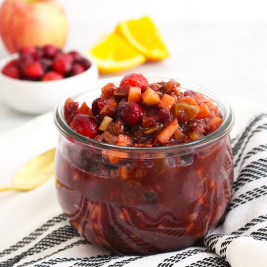 Orange Cranberry Chutney - Recipe photo by FitLiving Eats