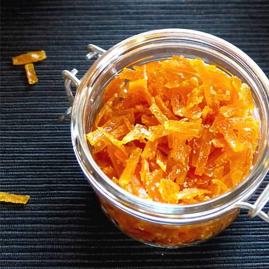 Candied Orange Peel - Recipe photo by MasalaHerb