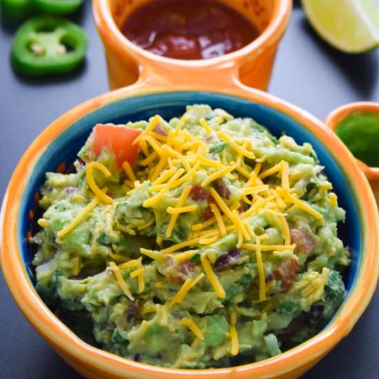 Cheesy Guacamole - Recipe photo by Cuts and Crumbles