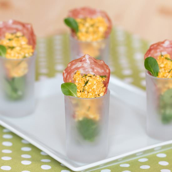 Eggs and salami shooters - Recipe photo by DarkoKontin